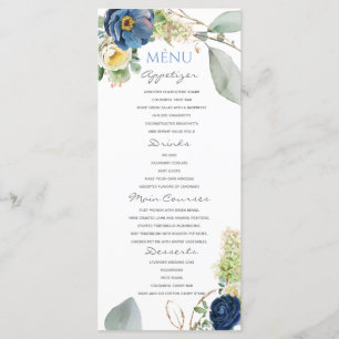 Menu Blue Rosa BoyBaptism