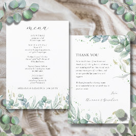 Menu Boas-vindas ao Elegante Orçamento Verde Obrigado e