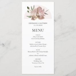 Menu Boho Arch Dusty Orchids Casamento Floral