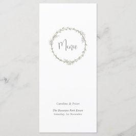 Menu Boho Bamboo Folha Botânica Molha Elegante Verde