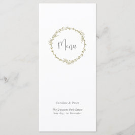 Menu Boho Bamboo Folha Botânica Molha Elegante Verde