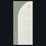 Menu Boho Botânico Monograma Sage Casamento Verde<br><div class="desc">Menu Boho Botânico Monograma Sage Green Wedding</div>