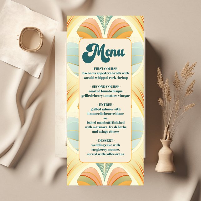 Menu Boho Chic - Casamento Floral Colorido (Criador carregado)