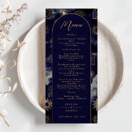 Menu Boho do Marinho da Lua Celestial Galáxia Sun 