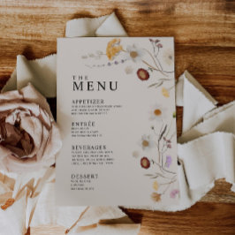 Menu Boho Flor Silvestre