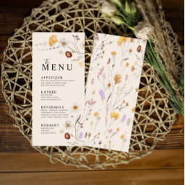 Menu Boho Flor Silvestre