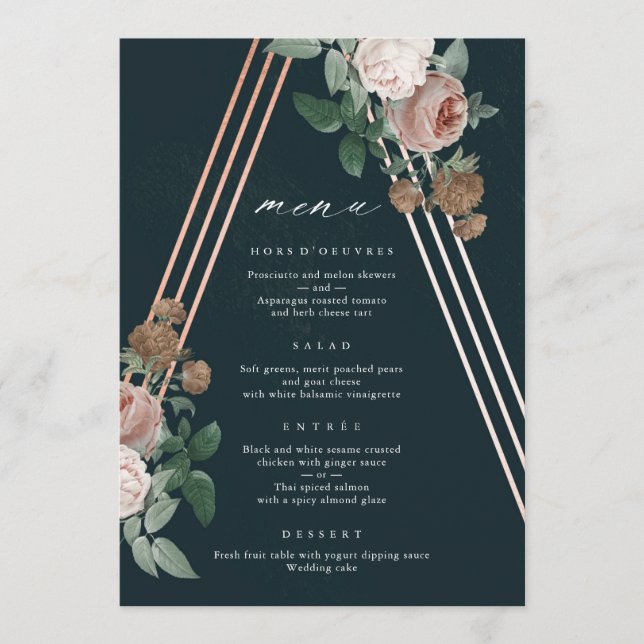 Menu Boho Floral Wedding (Frente)