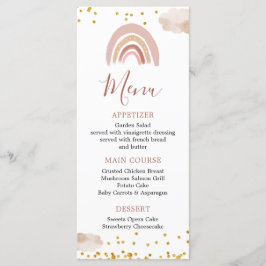 Menu Boho Rainbow não é um aniversário maravilhoso