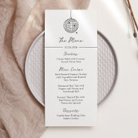 Bola de Disco Mínima | Casamento Negro e Branco