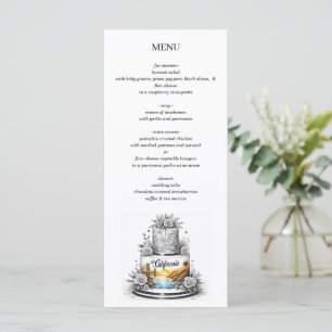 Menu Bolo de Casamento da Califórnia