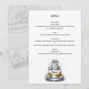 Menu Bolo de Casamento da Califórnia