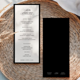 Menu Bon Appetit Classic Elegant Wedding