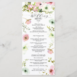 Menu Bonito rosas brancas e embebidas em ouro