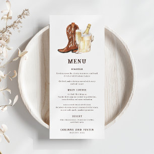Menu Boots & Bubbles Russo Western