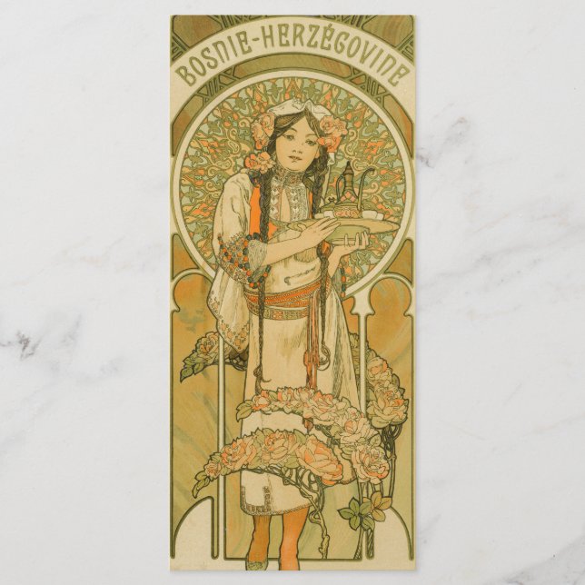 Menu Bósnia e Herzegovina por Alphonse Mucha (1900) (Frente)