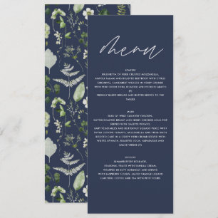 Menu Botânica Personalizada para Casamentos Elegante Fo