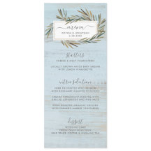 Menu botânico de madeira rústico simples do