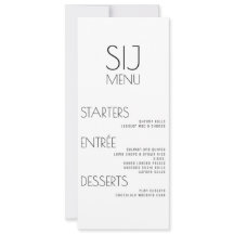 Menu Branca Branca Branca Simples Moderna