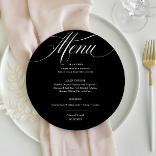Menu Branco   Casamento de Elegância Italiana Clássica