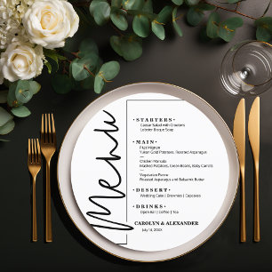 Menu Branco chic