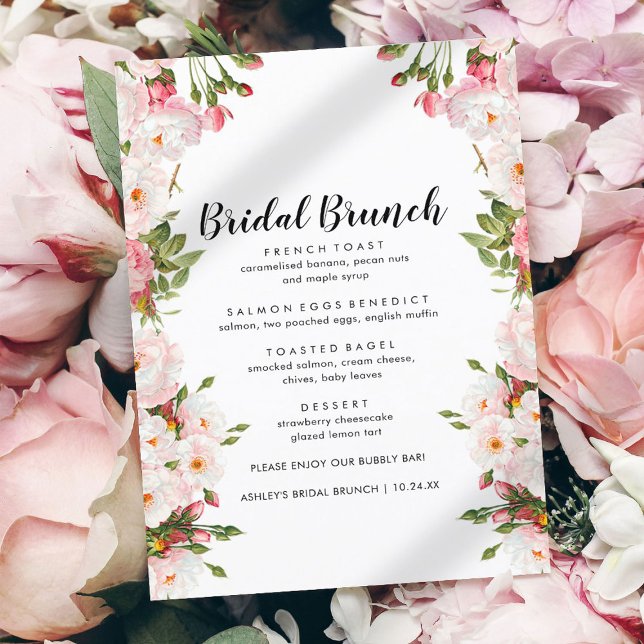 Menu Bridal Chic Floral de Rosy (Criador carregado)