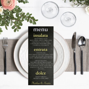 Menu BRIDE & CO Sr. e Sra. Chalkboard Party