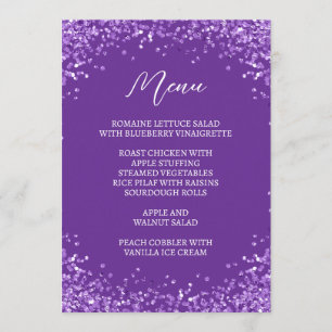 Menu Brilho Curvo Roxo Real