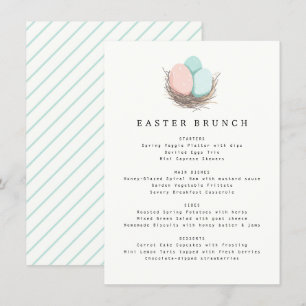 Menu Brunch de Páscoa simples e moderna