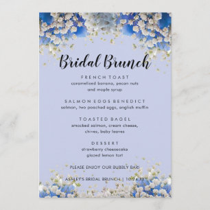 Menu Brunt Floral Roxo Violetas Elegante