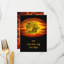 bruxa voadora com gato preto, noite de halloween