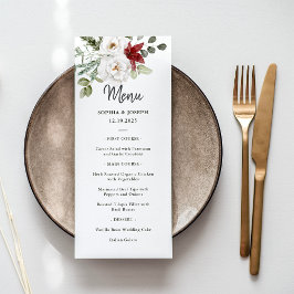 Menu Buquê Elegante | Casamento de Natal