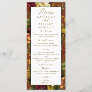 Menu Buquê Floral Rustic Elegance