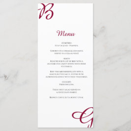 Menu Burgundy Maroon inicia Casamento outono de outono
