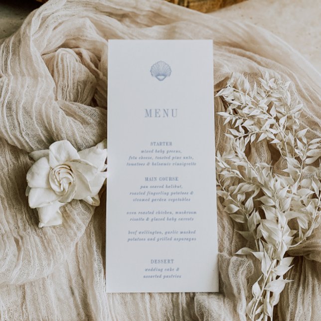 Menu CABO COD Seashell Wedding (Criador carregado)
