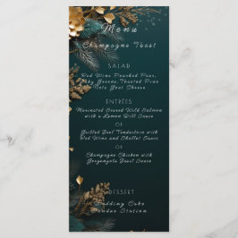 Menu Caça-Casamento Pinheiro Verde Cones Pine Ramificaç