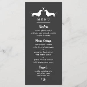 Menu Cachorro Silhouettes Janto Casamento