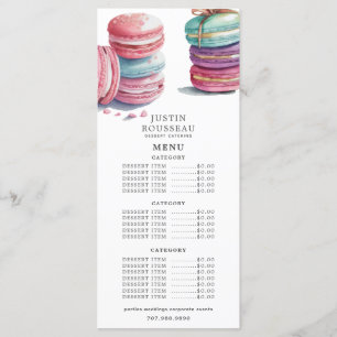 Menu Cadeado de padaria de aquarela