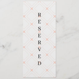 Menu Cadeira Reservada Geométrica Rosa Pastel e Creme