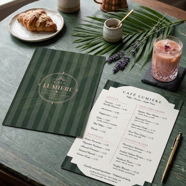 Menu Café Botânico Elegante (Criador carregado)