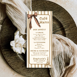 Menu Café Parisiense Temático de Café Francês Caprichos