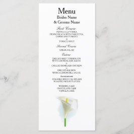 Menu Cala Lily Ideias Simples De Casamento Elegante