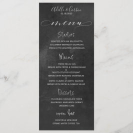 Menu Caligrafia Cursiva do Rico de Prata Preto