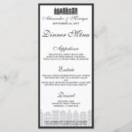 Menu Canal de Amsterdã Casas Janto de Casamentos Holand