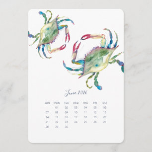 Menu Caranguejo Azul no Calendário Único de Janeiro