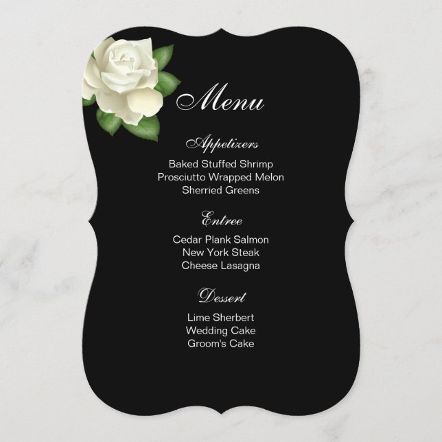 Menu Card-White Rose (Frente)