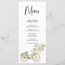 Cardápio Casamento, Aniversário ou Evento de Bicic