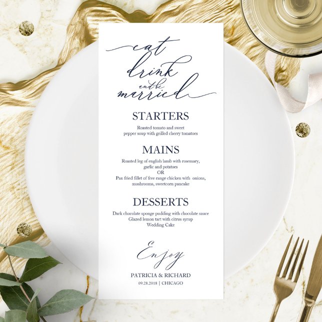 Menu Cardápio Comer Beber e Casar Para Prato (Criador carregado)