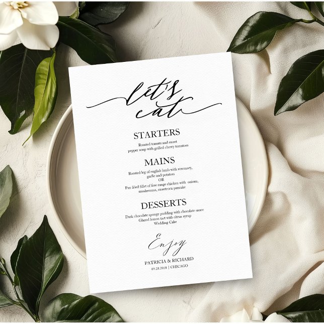 Menu Cardápio Comer Beber e Casar Para Prato (Criador carregado)