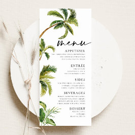 Menu Cardápio das Palmeiras Tropicais