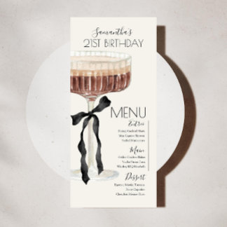 Menu Cardápio de Aniversário Martini Espresso "Um Pouqu